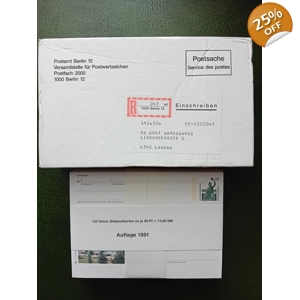 123 picture postcards, each worth 60 Pfennig 1991 Edition