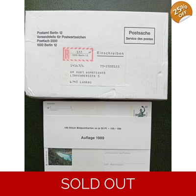 180 picture postcards, each worth 60 Pfennig 1989 Edition