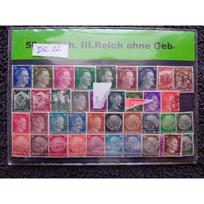 Germany Deutsch's Reich 50 used stamp pack