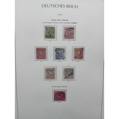 Germany 1875 8 used stamps on page