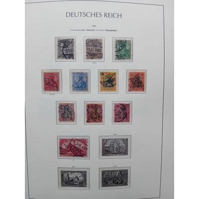 Germany 1900 11 used stamps on page