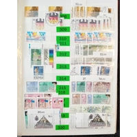 W Germany 1976-1991 used stamps in 32 page/64 side album with duplication