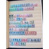 E Germany DDR used stamps in 8 page/16 side album inc polish & Czechs stamps