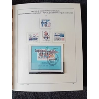 E Germany DDR 1978-1989 USED stamps in album approx. 90% complete