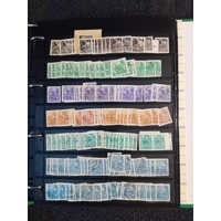 E Germany DDR used stamps on pages in folder all pages with stamps shown