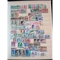 E Germany DDR used stamps in 8 page/16 side album inc polish & Czechs stamps