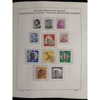 E Germany DDR used stamps in album approx. 70% full