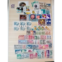 E Germany DDR used stamps in 8 page/16 side album inc polish & Czechs stamps