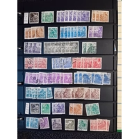 E Germany DDR used stamps on pages in folder all pages with stamps shown