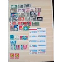 E Germany DDR used stamps in 8 page/16 side album inc polish & Czechs stamps