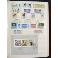 W Germany 1980-1994 mnh & used stamps in 32 page/64 side album with duplication