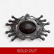 DIESEL Archival Vintage Leather Belt – Sculptural 2000s Hardware