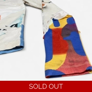 Diesel T-Crany Asymmetrical Scrappy Graphic Print long sleeve  Size Small