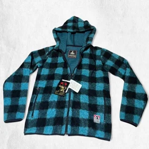 Hysteric Glamour Deadstock Plaid Fleece Jacket – Black/Blue – Free Size