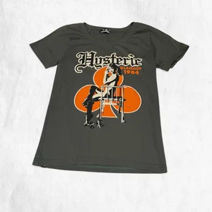 Hysteric Glamour Vintage Graphic Tee – Olive/Charcoal – 2005–2008 – Size Small