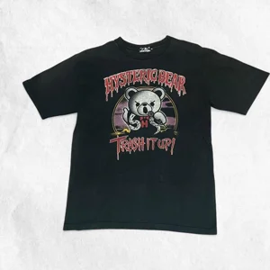 Hysteric Glamour “TRASH IT UP!” Bear Tee – Black – Men’s Size Small
