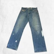 Diesel Vintage Baggy Jeans – Paint Distressing – Made in Italy – Size 33x32