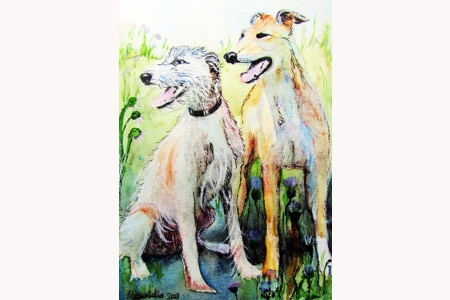 Lurchers on the Heath Print Lurchers on the Heath Print