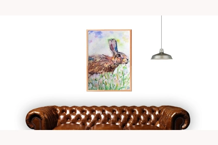 Snowdrop Hare Print Snowdrop Hare Print