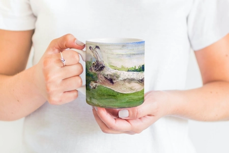 Ceramic Mug Leaping Hare Ceramic Mug Leaping Hare