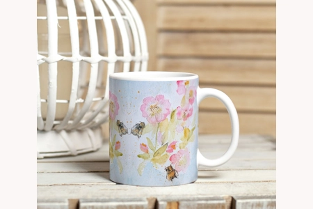 Ceramic Mug Bee and Dog Rose Ceramic Mug Bee and Dog Rose