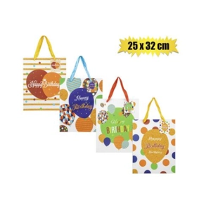 Gift-bag designer lrg 25x32cm Birthday