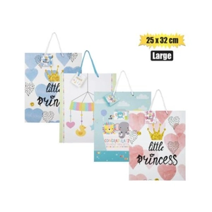 Gift-bag paper lrg 25x32cm every/baby each