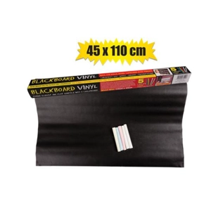 Blackboard vinyl with 5 chalks45x110cm