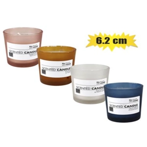 CANDLE IN HOLDER GLS 6.2cm REVIVE ASSTD