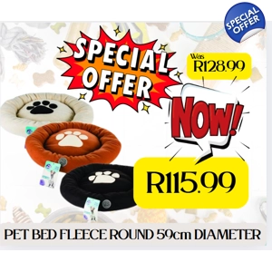 072-020242PET BED FLEECE ROUND 59cm DIAMETER