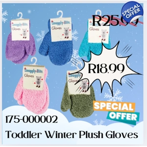 175-000002 Toddler Winter Plush Gloves
