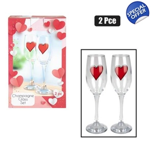 001-091418CHAMPAGNE GLASS WITH HEART PRINT PAIR