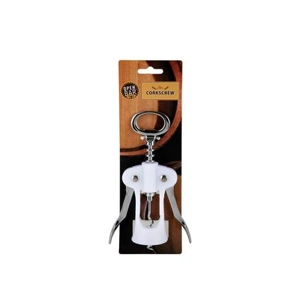 203-003082CORKSCREW DBL-LEVER CHR/WHITE OPEN BAR