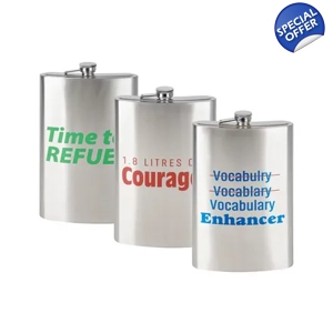 203-000001-A HIP FLASK S/S W/WORDS 27CM 1.8L