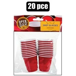 203-007004 SHOT-GLASS PL DISPOSABLE 20PC PONG 20Z