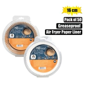 200-000395 AIR FRYER LINERS 16cm ROUND 50PC