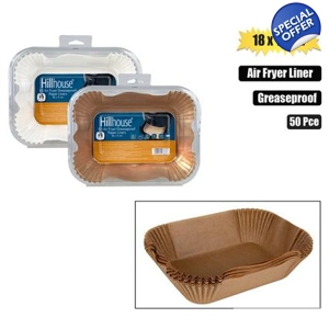 200-000415 AIR FRYER LINERS 18x11x6cm RECT 50PC