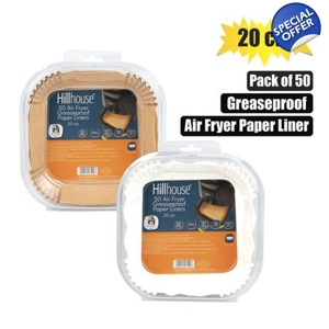 200-000410 AIR FRYER LINERS 20cm SQUARE 50PC