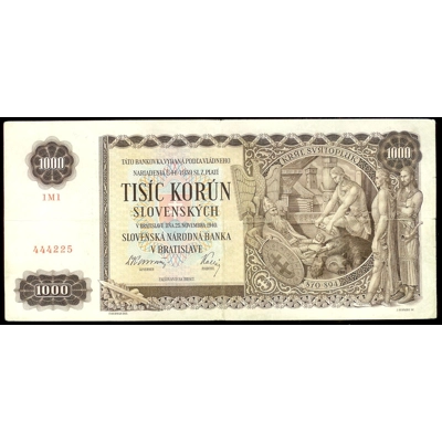 Slovakia 1000 Korun 1940 VF+
