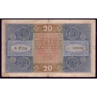 Czechoslovakia 20 Korun 1919 VG/F..