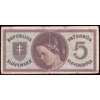 Slovakia 5 Korun 1945 F