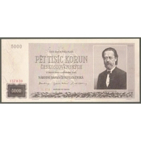 Czechoslovakia 5000 Korun 1945 Sp..