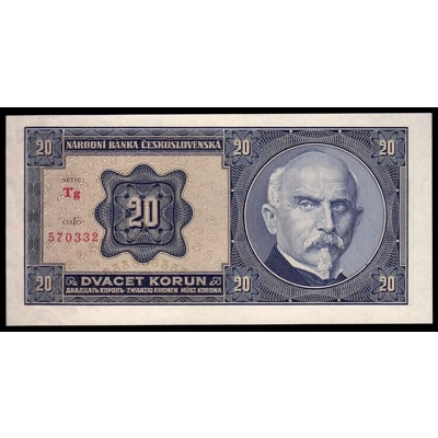 Czechoslovakia 20 Korun 1926 UNC Rare