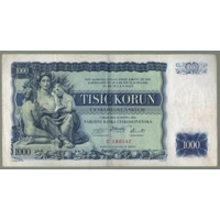 Czechoslovakia 1000 Korun 1934 VF
