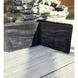 Black and Blue Leather Wallet