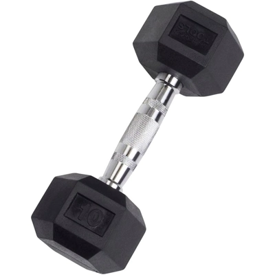 Body-Solid Rubber Coated Hexagon Dumbbells