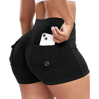 FITTOO Scrunch Butt Lifting Shorts for Women with Pocket C.. FITTOO Scrunch Butt Lifting Shorts for Women with Pocket C..