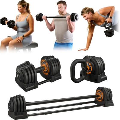 Roll over image to zoom in Lifepro Adjustable Dumbbells