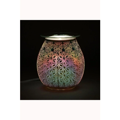 3D Geometric Flower Light Up Electric Oil Burner