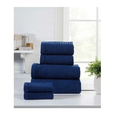 6pc Waffle Towel Bale - Navy 6pc Waffle Towel Bale - Navy